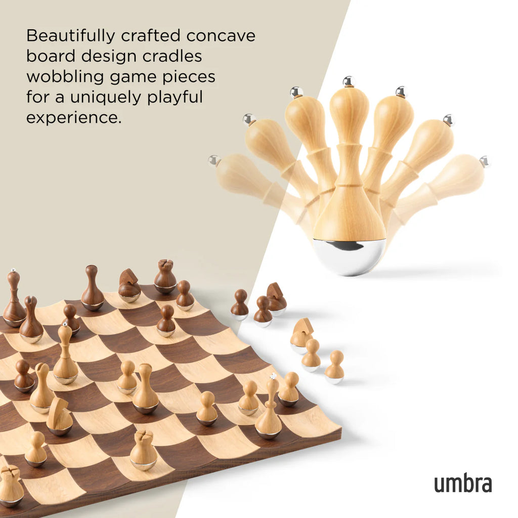 Umbra - Wobble Chess Set – Chess Set with Movement and Elegance